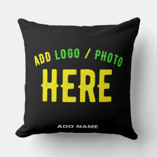 STYLISH MODERN CUSTOMIZABLE BLACK VERIFIED BRANDED CUSHION