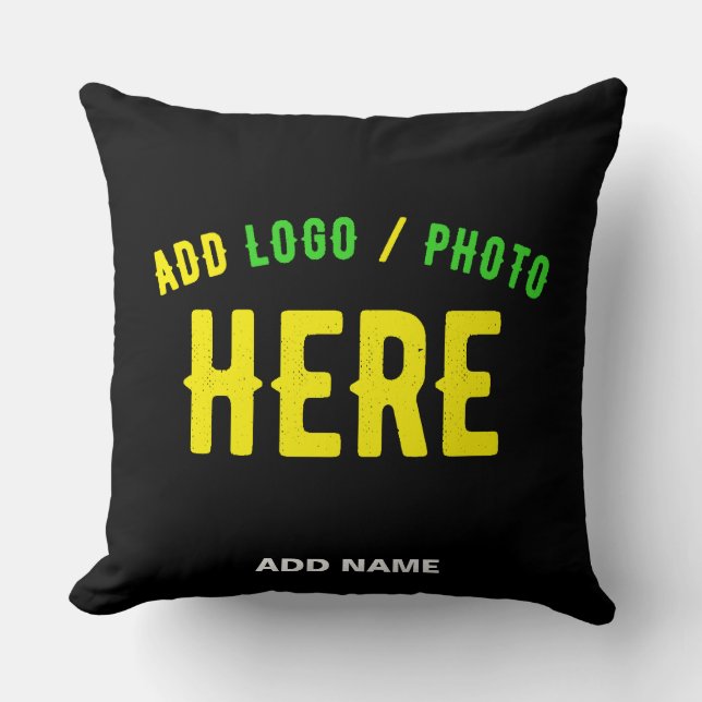 STYLISH MODERN CUSTOMIZABLE BLACK VERIFIED BRANDED CUSHION (Front)