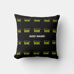 STYLISH MODERN CUSTOMIZABLE BLACK VERIFIED BRANDED CUSHION