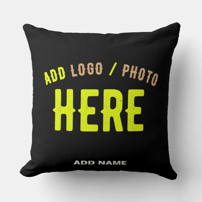 STYLISH MODERN CUSTOMIZABLE BLACK VERIFIED BRANDED CUSHION (Front)
