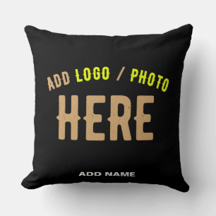 STYLISH MODERN CUSTOMIZABLE BLACK VERIFIED BRANDED CUSHION