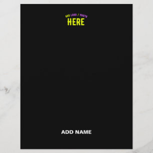 STYLISH MODERN CUSTOMIZABLE BLACK VERIFIED BRANDED CUSTOM LETTERHEAD