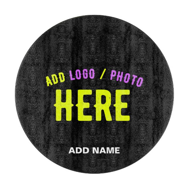 STYLISH MODERN CUSTOMIZABLE BLACK VERIFIED BRANDED CUTTING BOARD (Front)