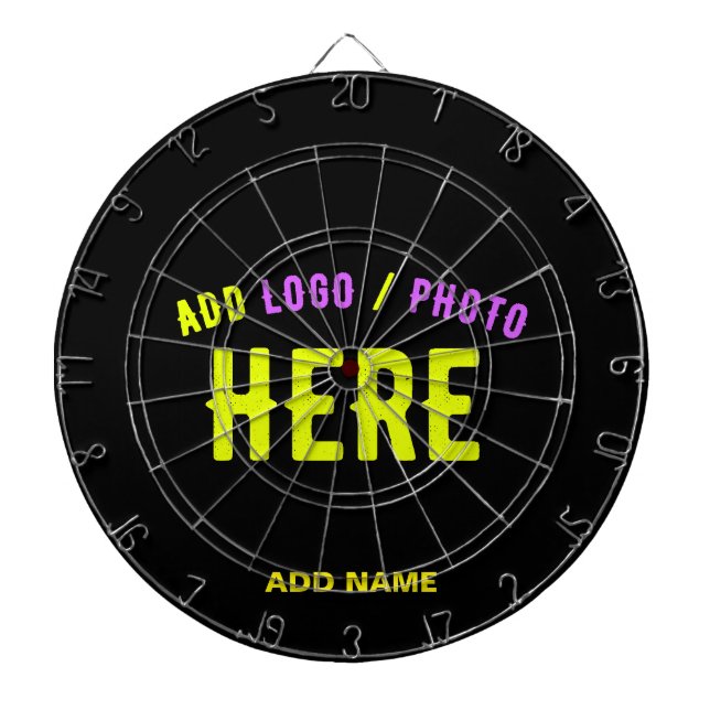 STYLISH MODERN CUSTOMIZABLE BLACK VERIFIED BRANDED DARTBOARD (Front)