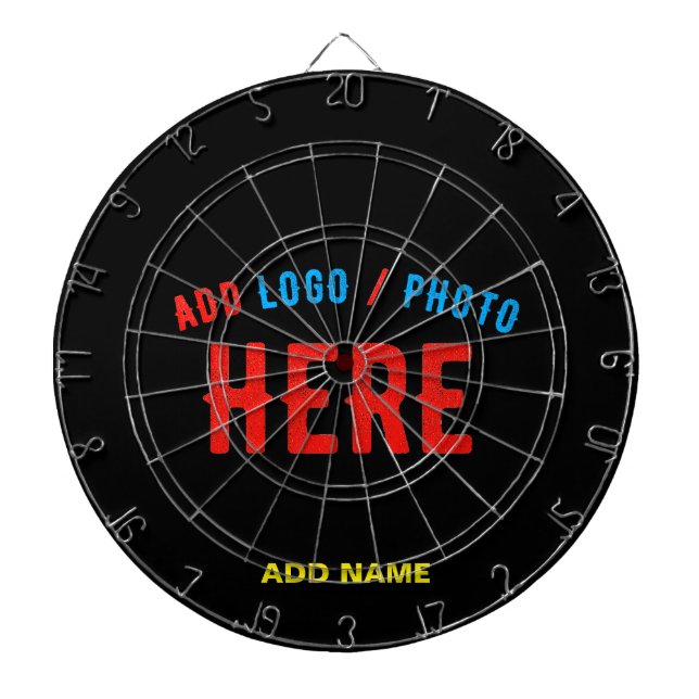 STYLISH MODERN CUSTOMIZABLE BLACK VERIFIED BRANDED DARTBOARD (Front)