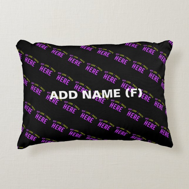 STYLISH MODERN CUSTOMIZABLE BLACK VERIFIED BRANDED DECORATIVE CUSHION (Front)