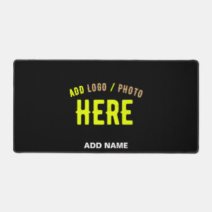 STYLISH MODERN CUSTOMIZABLE BLACK VERIFIED BRANDED DESK MAT