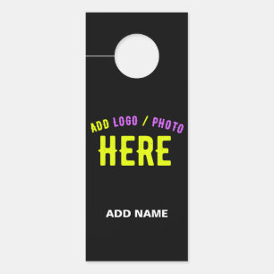 STYLISH MODERN CUSTOMIZABLE BLACK VERIFIED BRANDED DOOR HANGER
