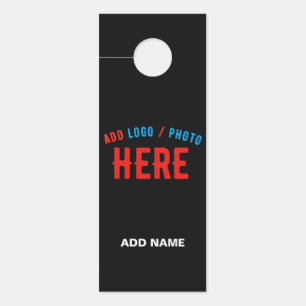 STYLISH MODERN CUSTOMIZABLE BLACK VERIFIED BRANDED DOOR HANGER