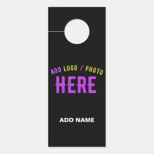 STYLISH MODERN CUSTOMIZABLE BLACK VERIFIED BRANDED DOOR HANGER