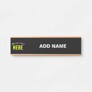 STYLISH MODERN CUSTOMIZABLE BLACK VERIFIED BRANDED DOOR SIGN