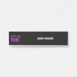 STYLISH MODERN CUSTOMIZABLE BLACK VERIFIED BRANDED DOOR SIGN
