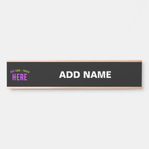 STYLISH MODERN CUSTOMIZABLE BLACK VERIFIED BRANDED DOOR SIGN