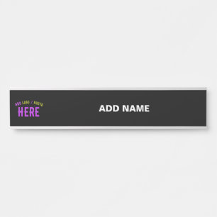 STYLISH MODERN CUSTOMIZABLE BLACK VERIFIED BRANDED DOOR SIGN