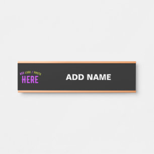STYLISH MODERN CUSTOMIZABLE BLACK VERIFIED BRANDED DOOR SIGN