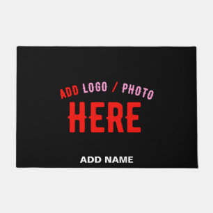 STYLISH MODERN CUSTOMIZABLE BLACK VERIFIED BRANDED DOORMAT