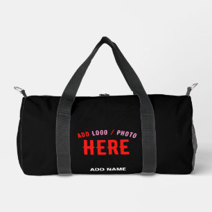 STYLISH MODERN CUSTOMIZABLE BLACK VERIFIED BRANDED DUFFLE BAG