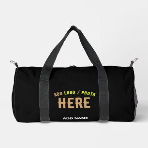 STYLISH MODERN CUSTOMIZABLE BLACK VERIFIED BRANDED DUFFLE BAG
