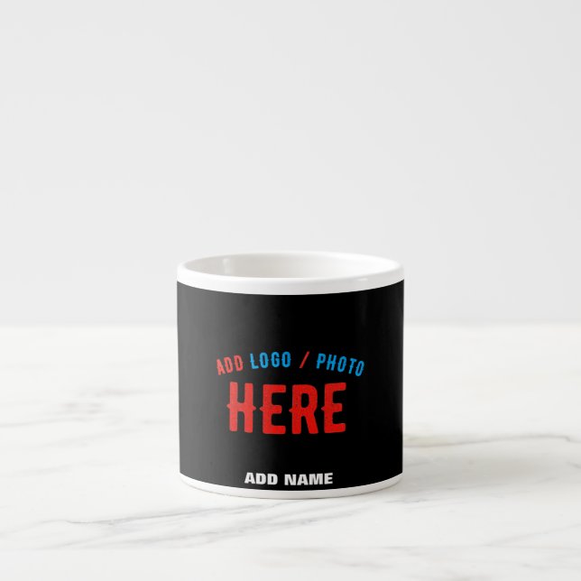 STYLISH MODERN CUSTOMIZABLE BLACK VERIFIED BRANDED ESPRESSO CUP (Front)
