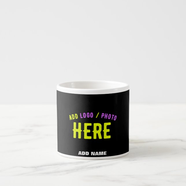 STYLISH MODERN CUSTOMIZABLE BLACK VERIFIED BRANDED ESPRESSO CUP (Front)