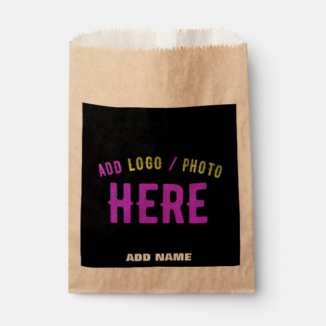 STYLISH MODERN CUSTOMIZABLE BLACK VERIFIED BRANDED FAVOUR BAGS (Front)