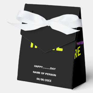 STYLISH MODERN CUSTOMIZABLE BLACK VERIFIED BRANDED FAVOUR BOX
