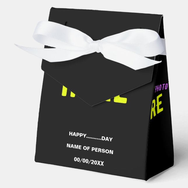 STYLISH MODERN CUSTOMIZABLE BLACK VERIFIED BRANDED FAVOUR BOX (Front)