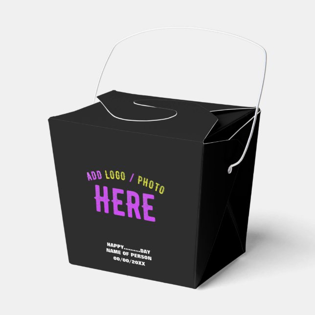 STYLISH MODERN CUSTOMIZABLE BLACK VERIFIED BRANDED FAVOUR BOX (Front Side)