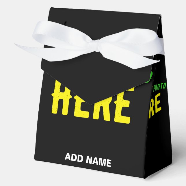 STYLISH MODERN CUSTOMIZABLE BLACK VERIFIED BRANDED FAVOUR BOX (Front)