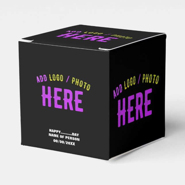 STYLISH MODERN CUSTOMIZABLE BLACK VERIFIED BRANDED FAVOUR BOX (Front Side)