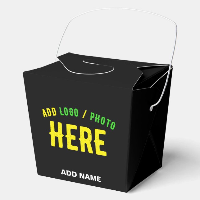 STYLISH MODERN CUSTOMIZABLE BLACK VERIFIED BRANDED FAVOUR BOX (Front)