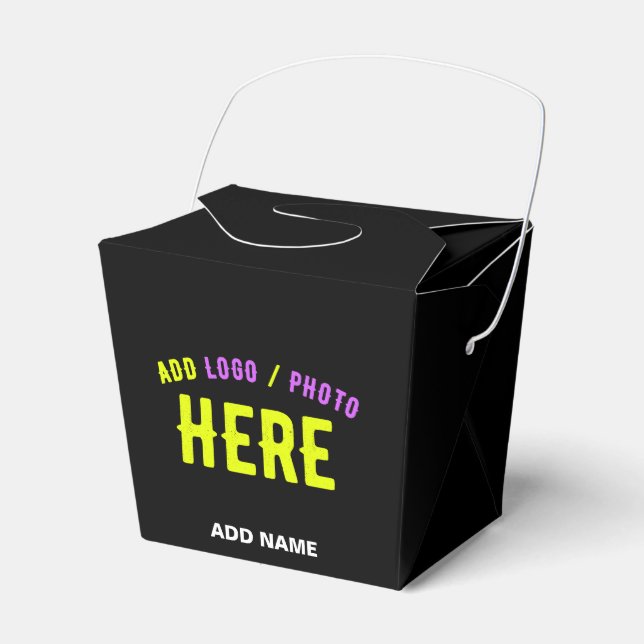 STYLISH MODERN CUSTOMIZABLE BLACK VERIFIED BRANDED FAVOUR BOX (Front Side)