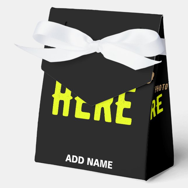 STYLISH MODERN CUSTOMIZABLE BLACK VERIFIED BRANDED FAVOUR BOX (Front)