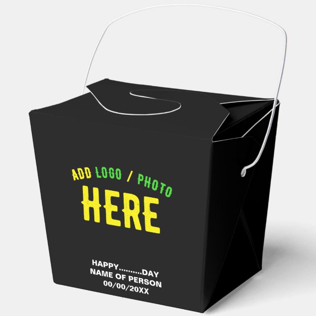 STYLISH MODERN CUSTOMIZABLE BLACK VERIFIED BRANDED FAVOUR BOX (Front)