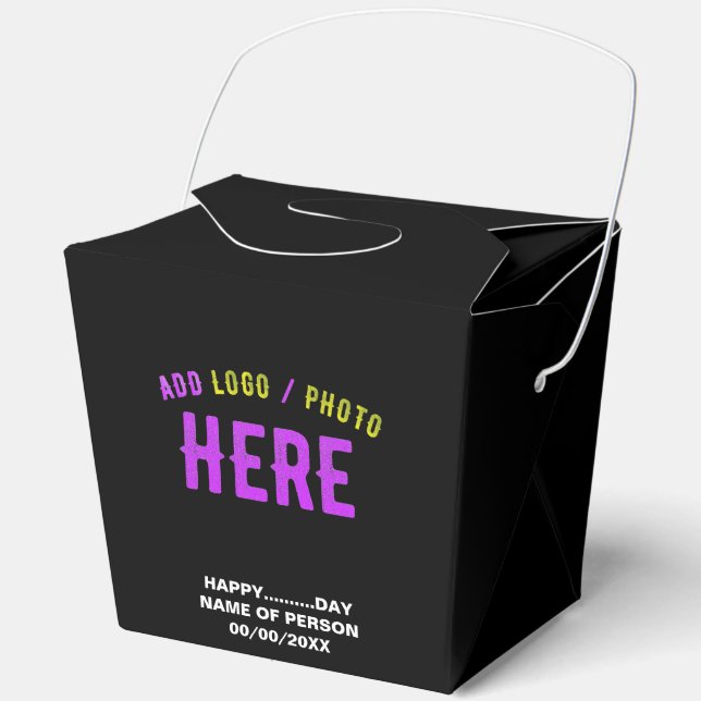 STYLISH MODERN CUSTOMIZABLE BLACK VERIFIED BRANDED FAVOUR BOX (Front)