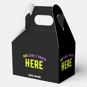 STYLISH MODERN CUSTOMIZABLE BLACK VERIFIED BRANDED FAVOUR BOX