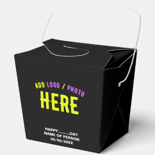 STYLISH MODERN CUSTOMIZABLE BLACK VERIFIED BRANDED FAVOUR BOX