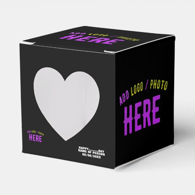 STYLISH MODERN CUSTOMIZABLE BLACK VERIFIED BRANDED FAVOUR BOX (Front Side)