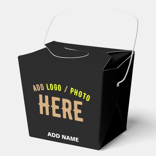 STYLISH MODERN CUSTOMIZABLE BLACK VERIFIED BRANDED FAVOUR BOX (Front)