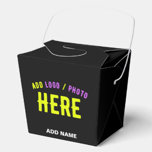 STYLISH MODERN CUSTOMIZABLE BLACK VERIFIED BRANDED FAVOUR BOX