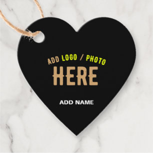 STYLISH MODERN CUSTOMIZABLE BLACK VERIFIED BRANDED FAVOUR TAGS