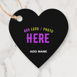 STYLISH MODERN CUSTOMIZABLE BLACK VERIFIED BRANDED FAVOUR TAGS