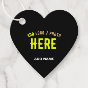 STYLISH MODERN CUSTOMIZABLE BLACK VERIFIED BRANDED FAVOUR TAGS