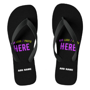 STYLISH MODERN CUSTOMIZABLE BLACK VERIFIED BRANDED FLIP FLOPS