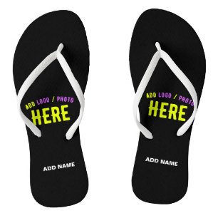 STYLISH MODERN CUSTOMIZABLE BLACK VERIFIED BRANDED FLIP FLOPS