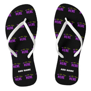 STYLISH MODERN CUSTOMIZABLE BLACK VERIFIED BRANDED FLIP FLOPS