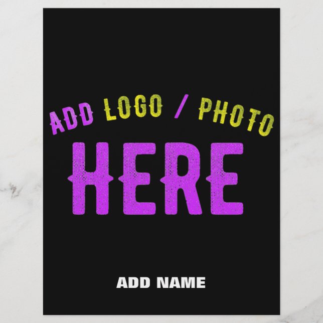 STYLISH MODERN CUSTOMIZABLE BLACK VERIFIED BRANDED FLYER (Front)