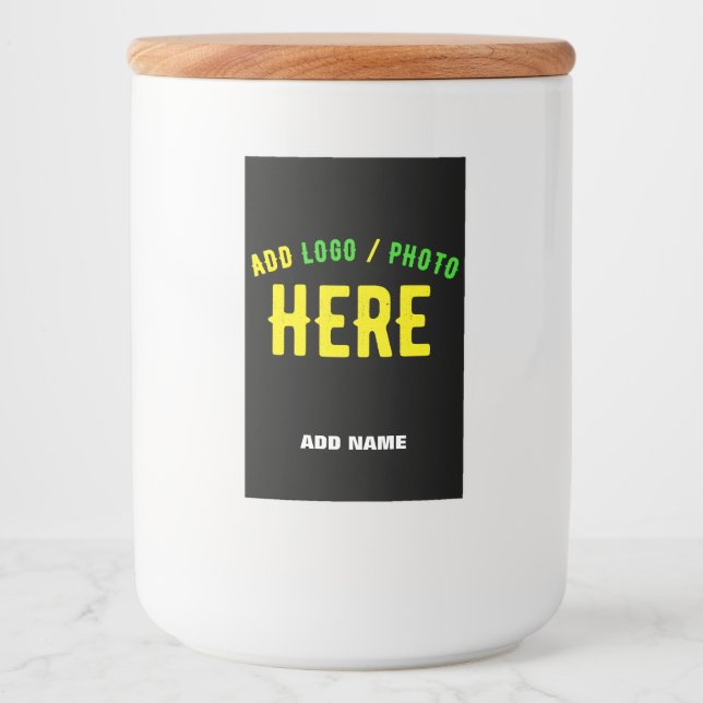 STYLISH MODERN CUSTOMIZABLE BLACK VERIFIED BRANDED FOOD LABEL (Front)
