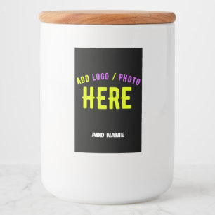 STYLISH MODERN CUSTOMIZABLE BLACK VERIFIED BRANDED FOOD LABEL