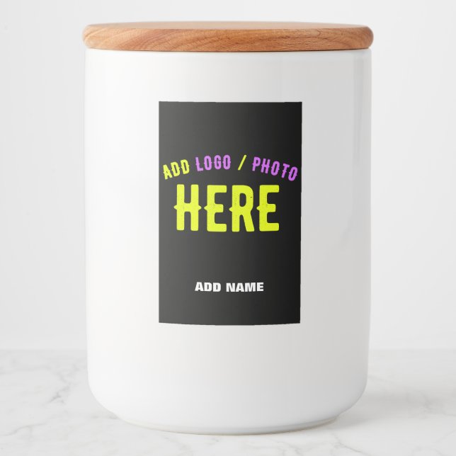 STYLISH MODERN CUSTOMIZABLE BLACK VERIFIED BRANDED FOOD LABEL (Front)